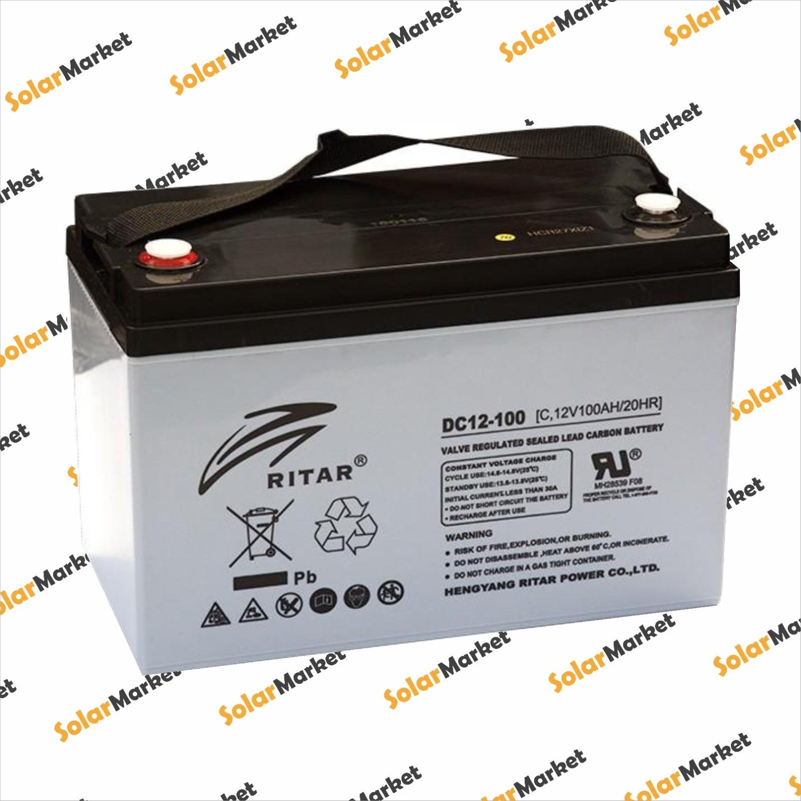 RİTAR 100 Ah Kurşun Karbon Akü (2000 cycle)