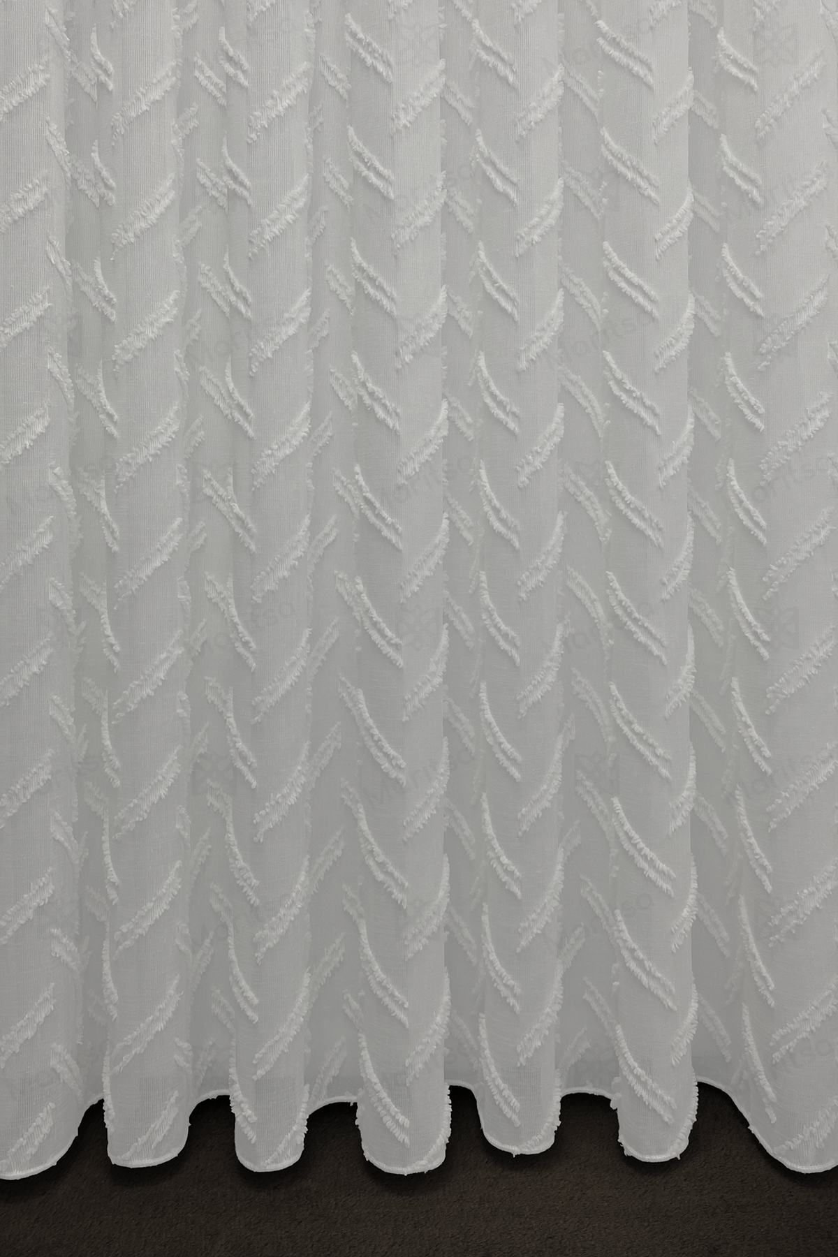 İskandinav Serisi Bohem Bella Desen Keten Ekru Tül Perde