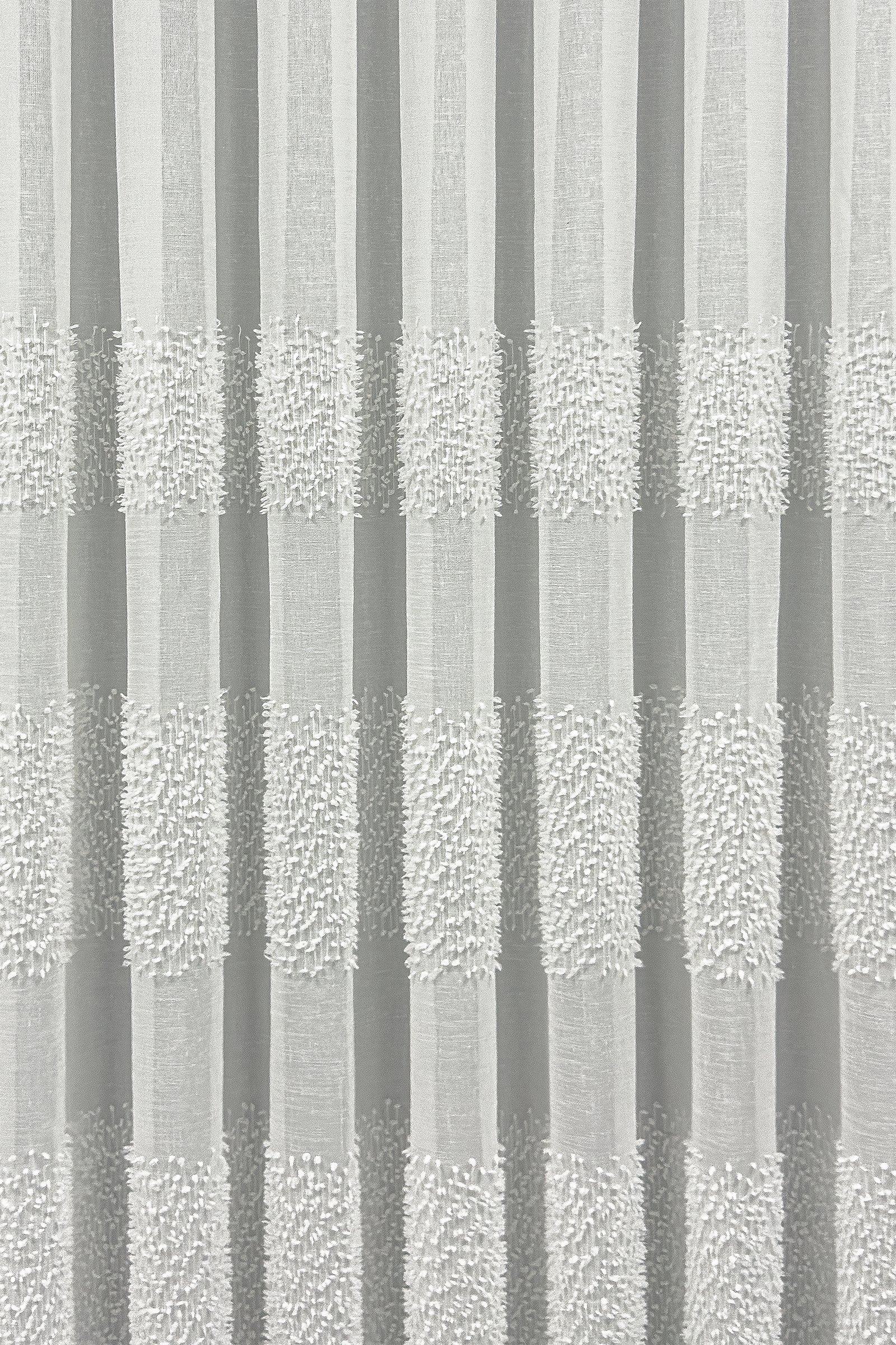 İskandinav Serisi Bohem Klara Desen Keten Ekru Tül Perde