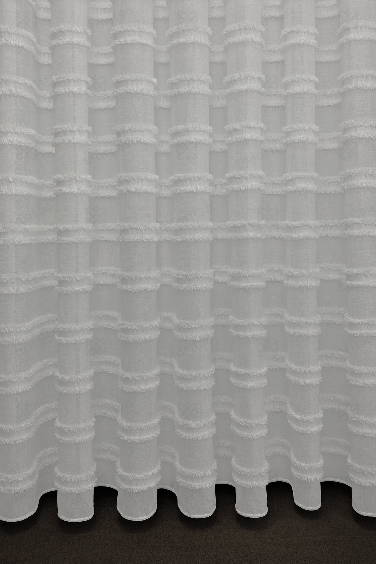 İskandinav Serisi Bohem Lydia Desen Keten Ekru Tül Perde