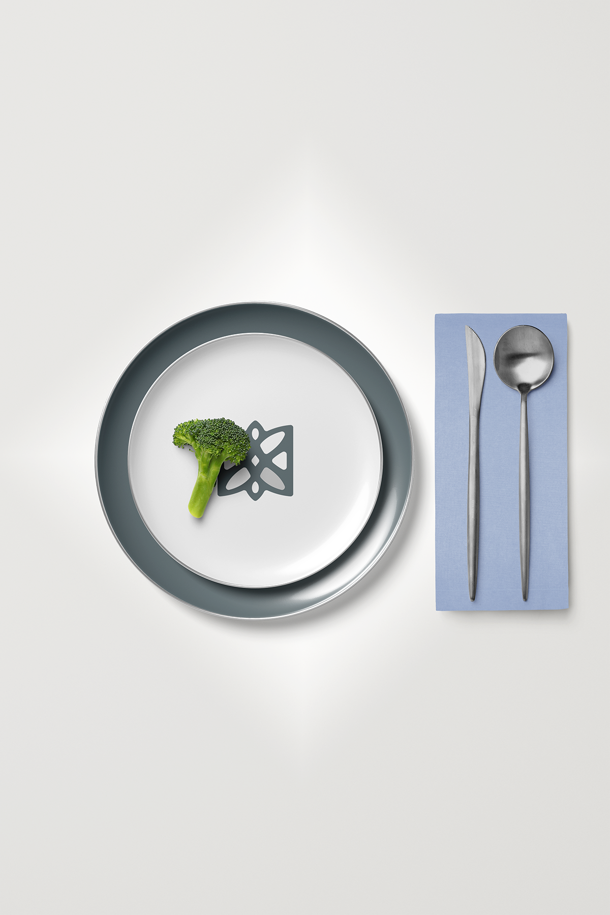 Kadife Dokulu Serisi Açık Mavi 6'lı Servis Peçetesi