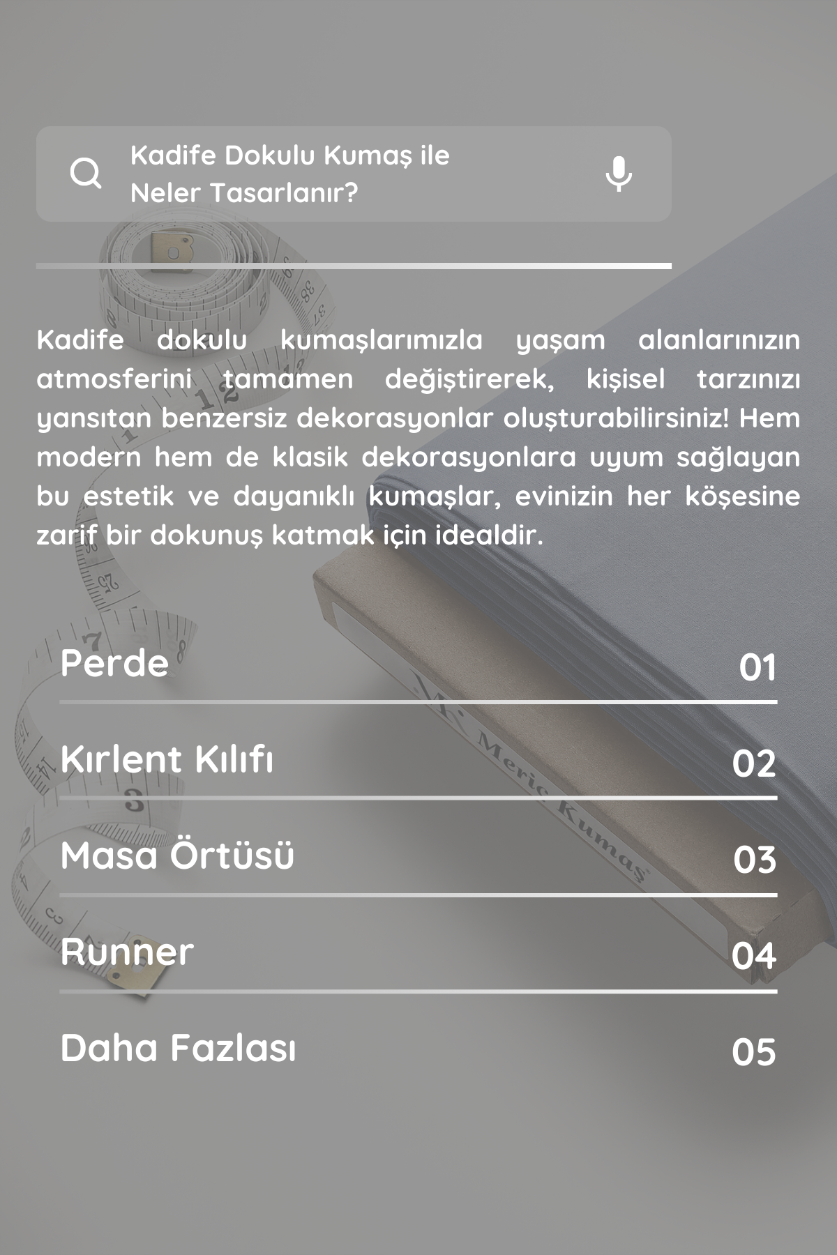 Kadife Dokulu Serisi Açık Mavi Kumaş