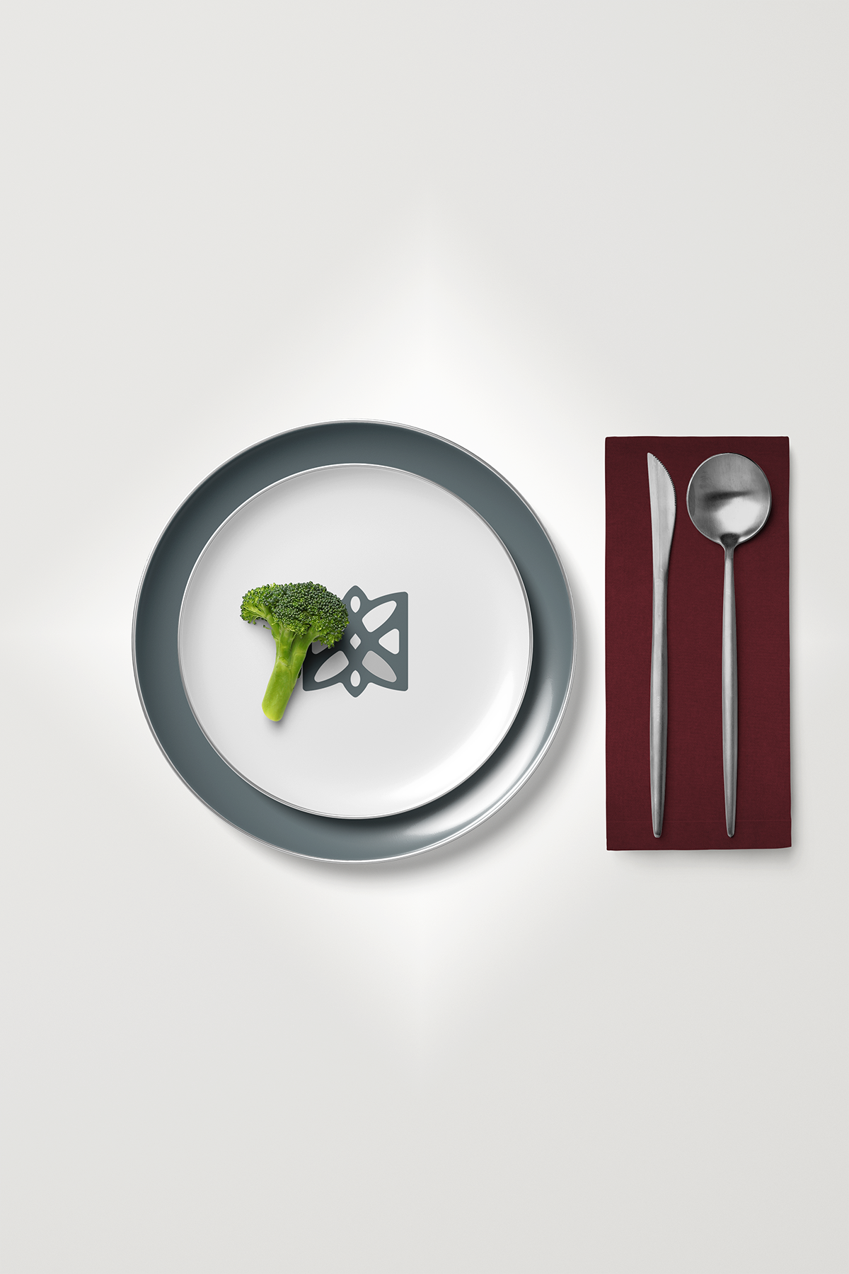 Kadife Dokulu Serisi Bordo 6'lı Servis Peçetesi