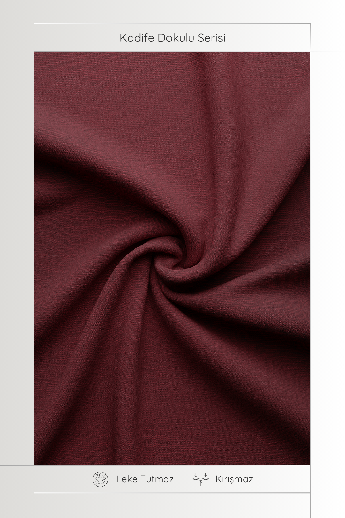 Kadife Dokulu Serisi Bordo Masa Örtüsü