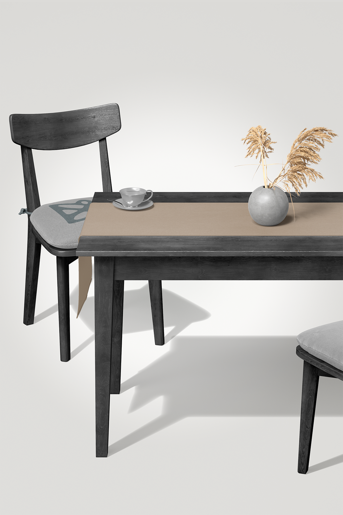 Kadife Dokulu Serisi Buğday Runner