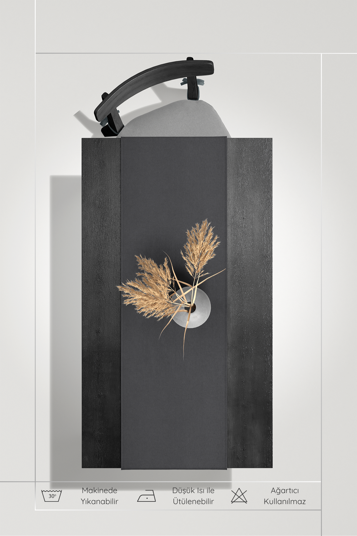 Kadife Dokulu Serisi Füme Runner