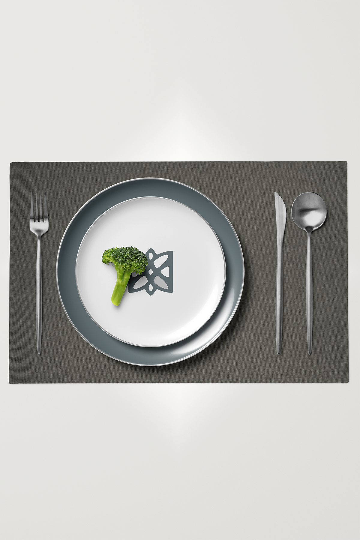 Kadife Dokulu Serisi Gri 6'lı Amerikan Servis