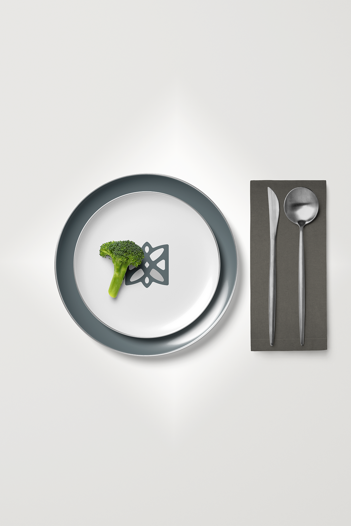 Kadife Dokulu Serisi Gri 6'lı Servis Peçetesi