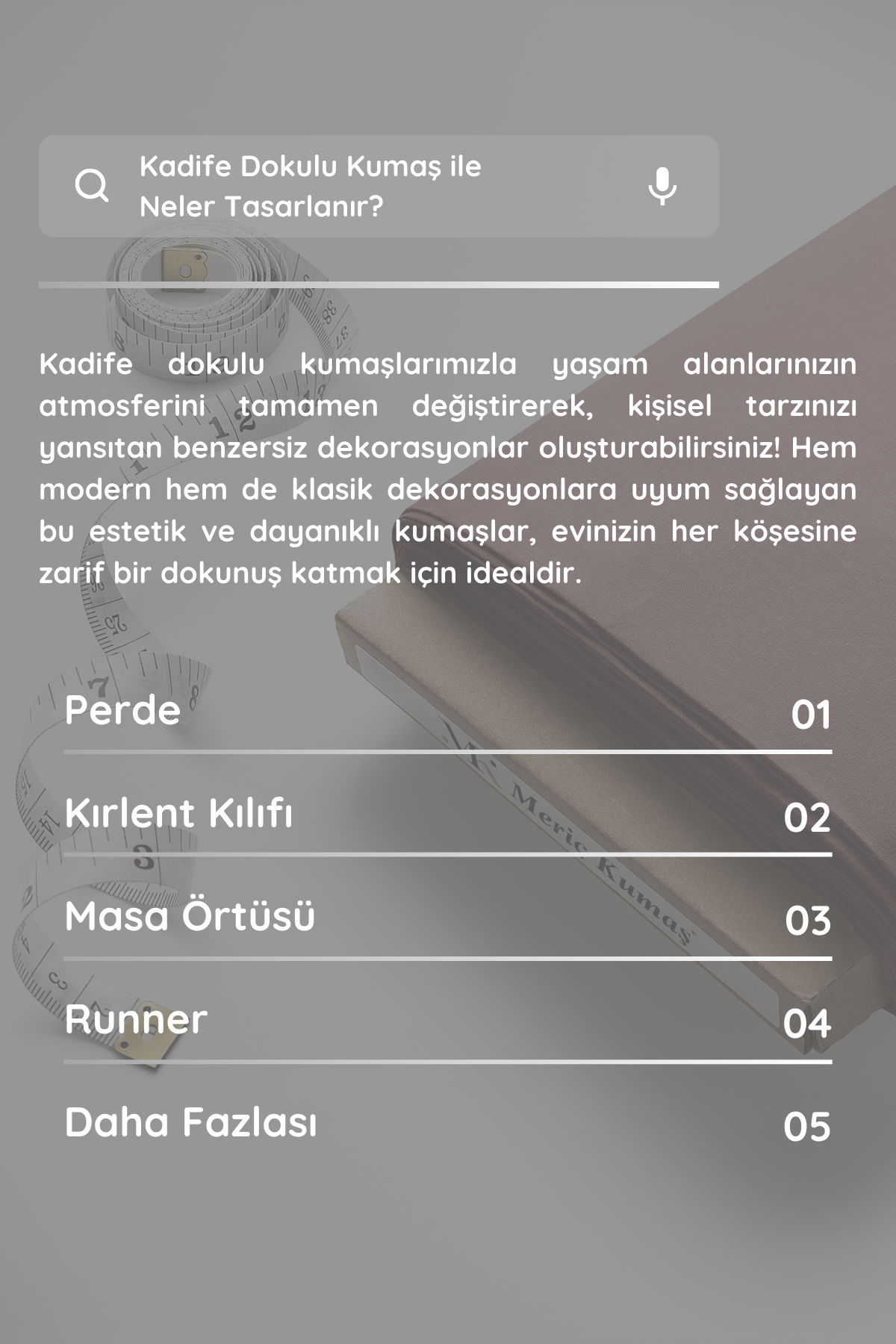 Kadife Dokulu Serisi Gül Kurusu Kumaş