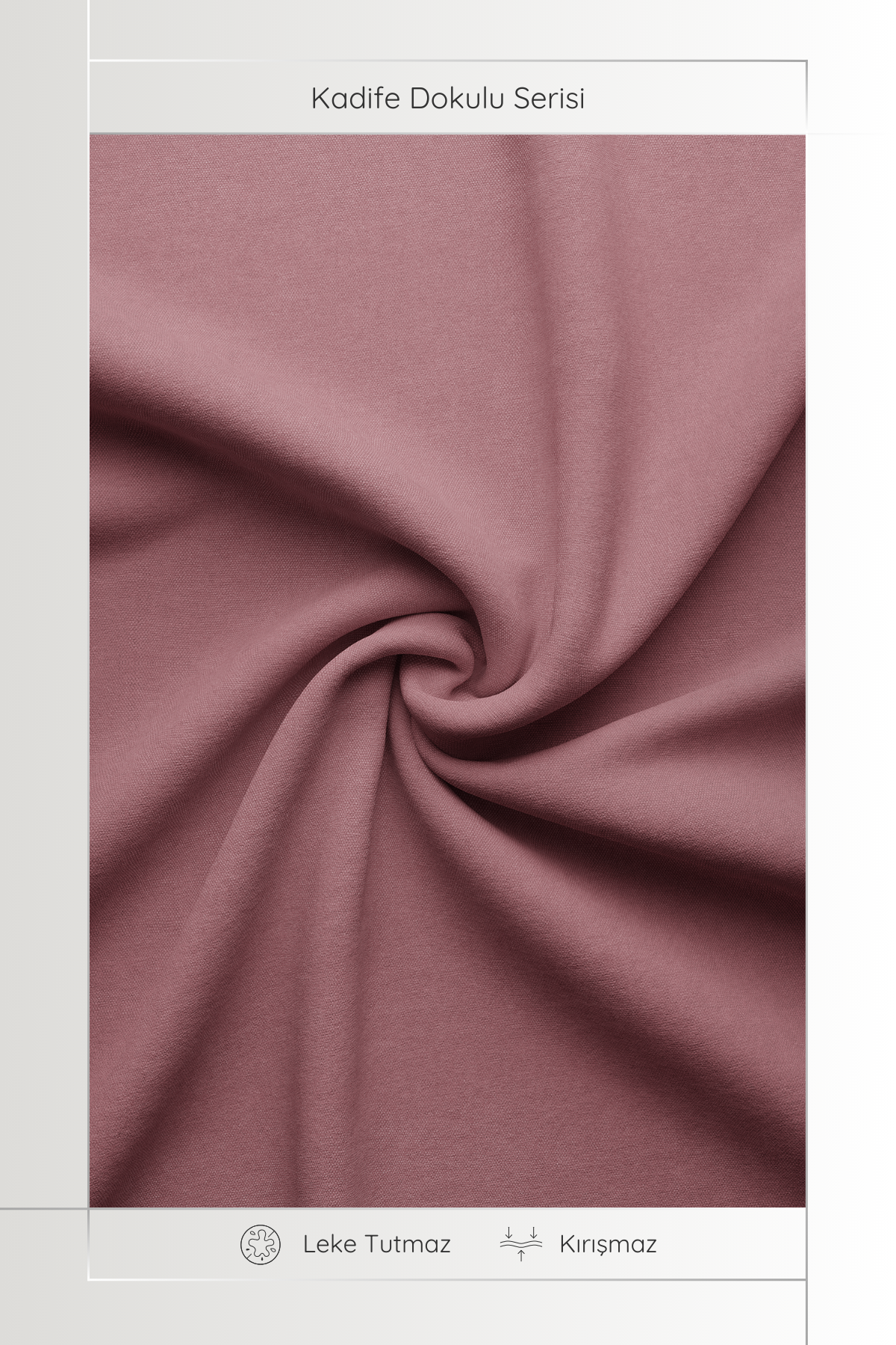 Kadife Dokulu Serisi Gül Kurusu Masa Örtüsü