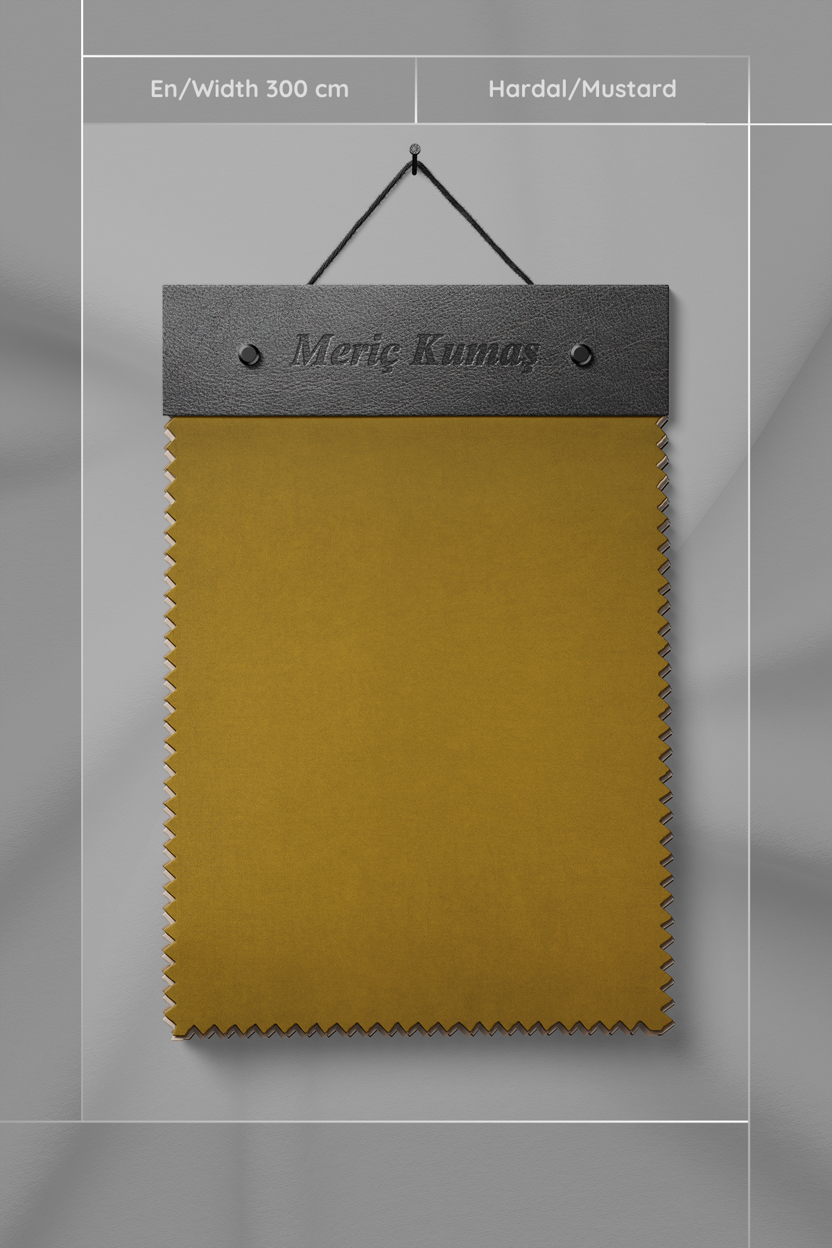 Kadife Dokulu Serisi Hardal Kumaş