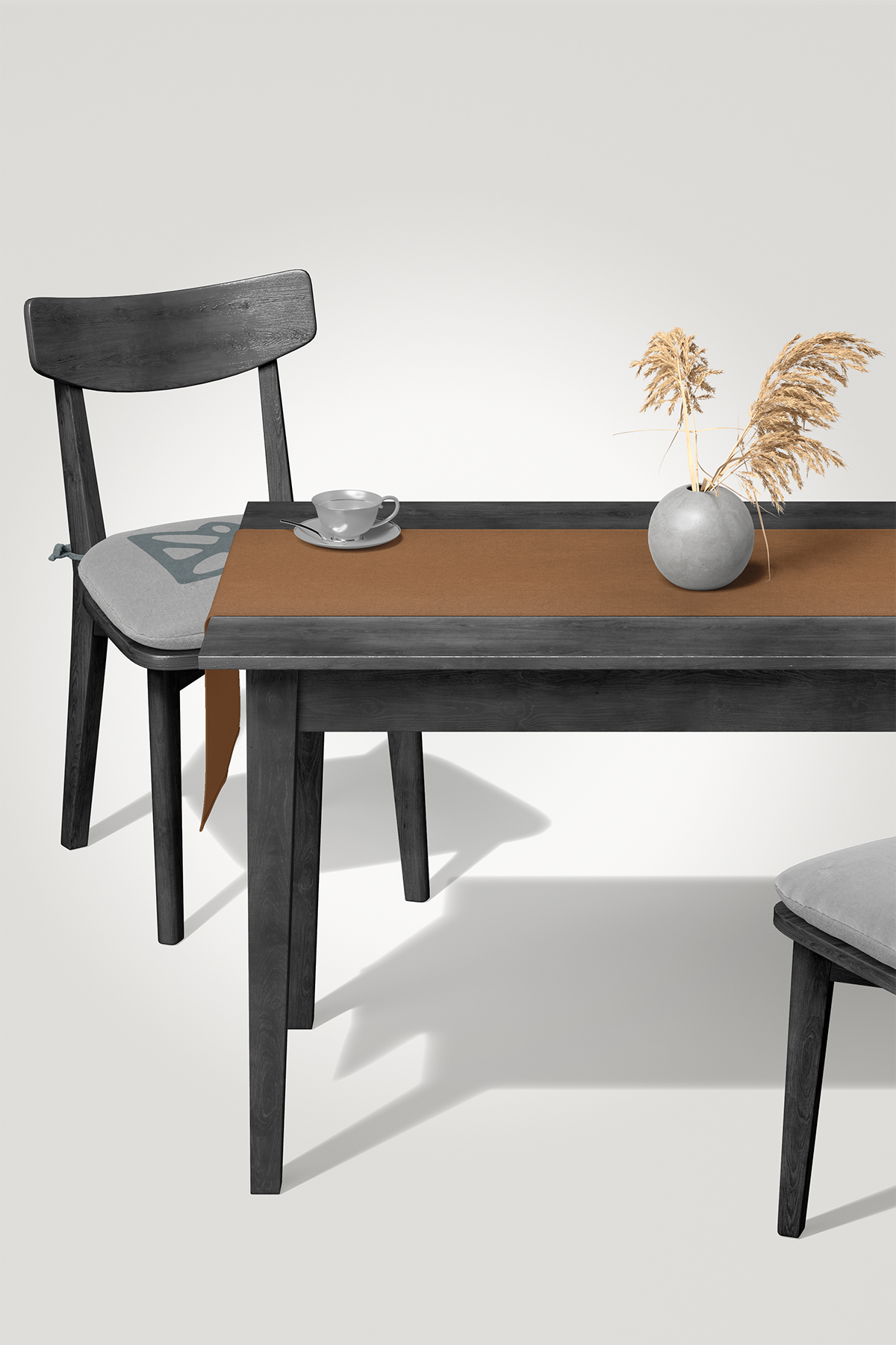 Kadife Dokulu Serisi Kakao Runner