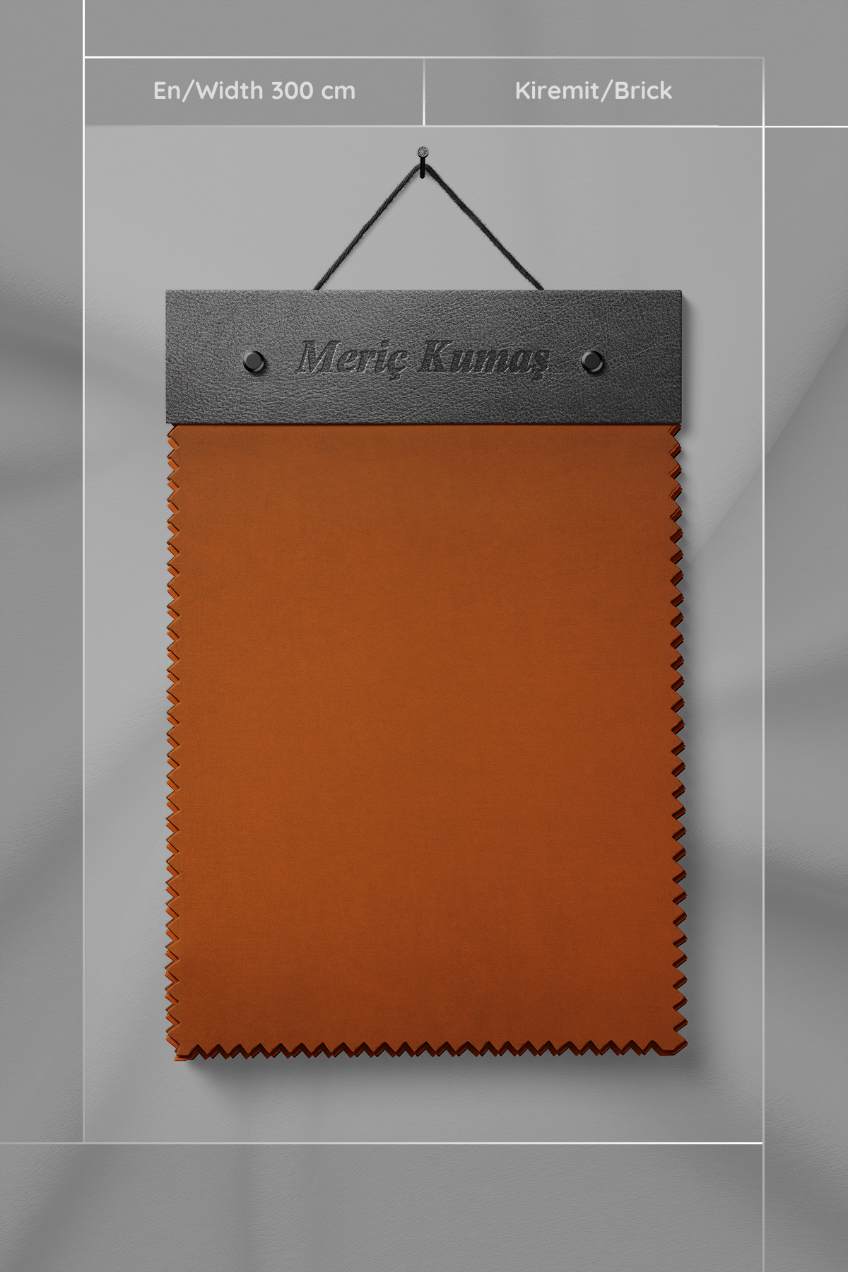 Kadife Dokulu Serisi Kiremit Kumaş