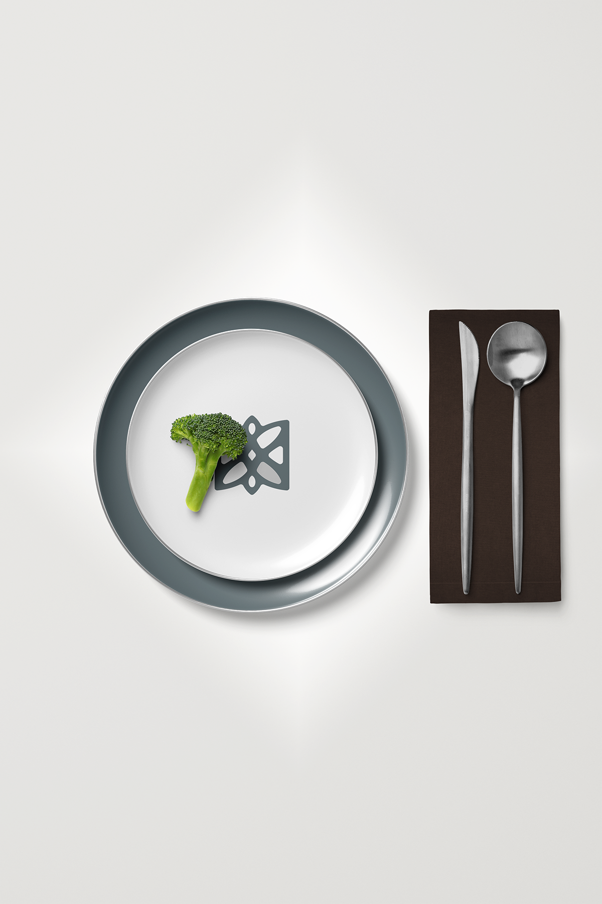 Kadife Dokulu Serisi Koyu Kahve 6'lı Servis Peçetesi