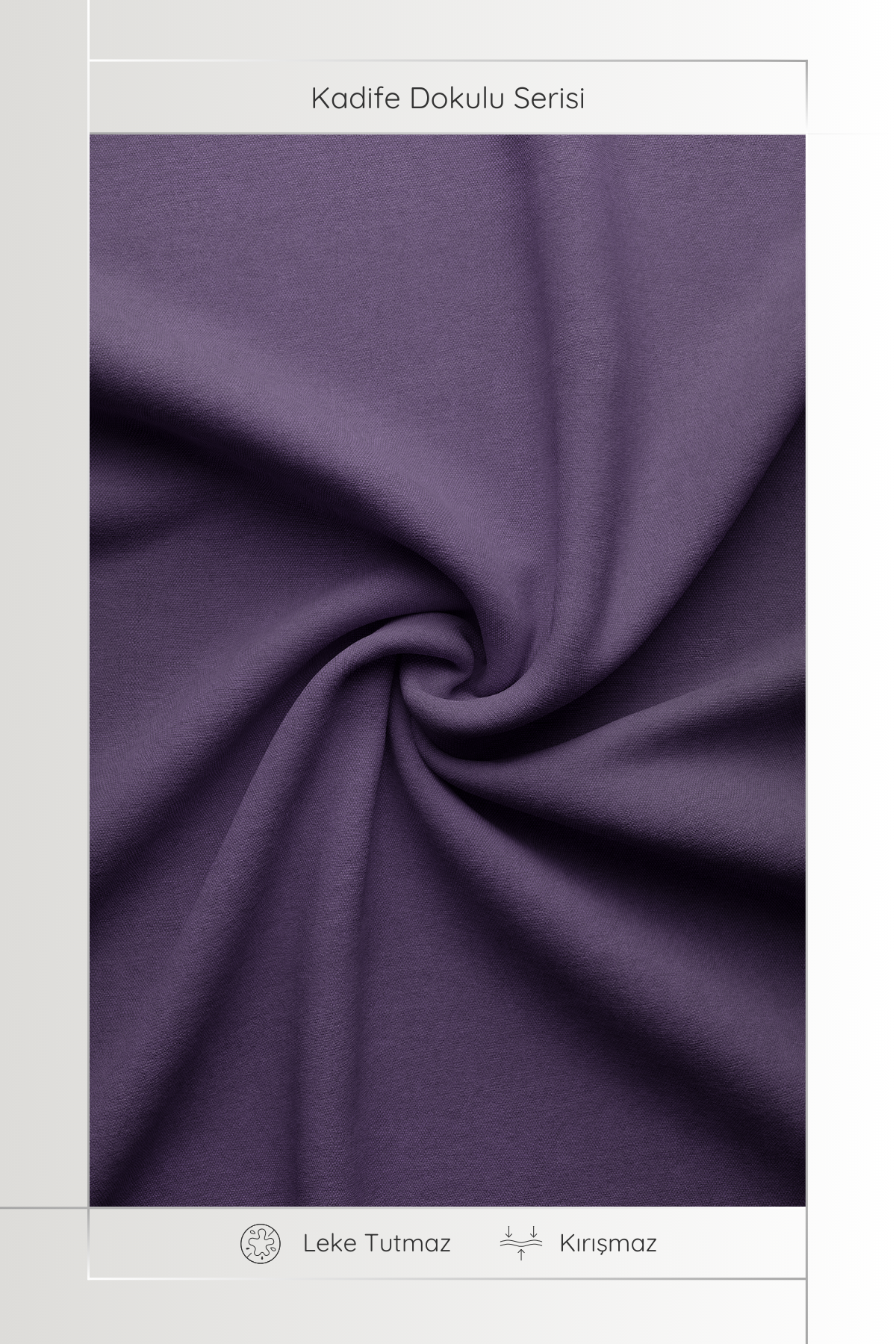 Kadife Dokulu Serisi Koyu Mor Masa Örtüsü