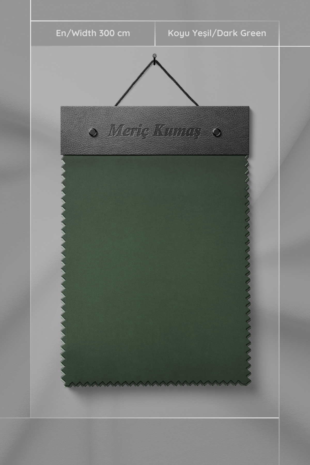 Kadife Dokulu Serisi Koyu Yeşil Kumaş