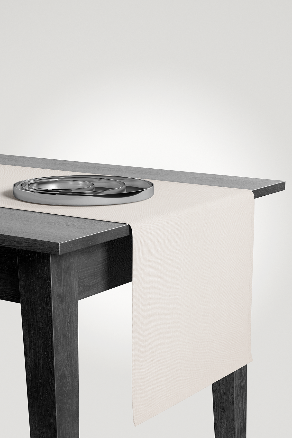 Kadife Dokulu Serisi Krem Runner