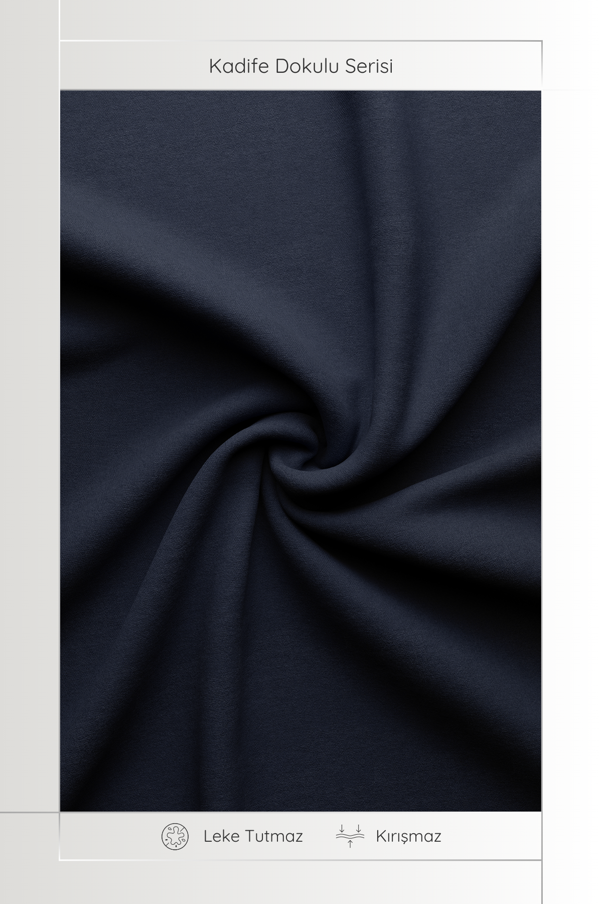 Kadife Dokulu Serisi Lacivert Masa Örtüsü