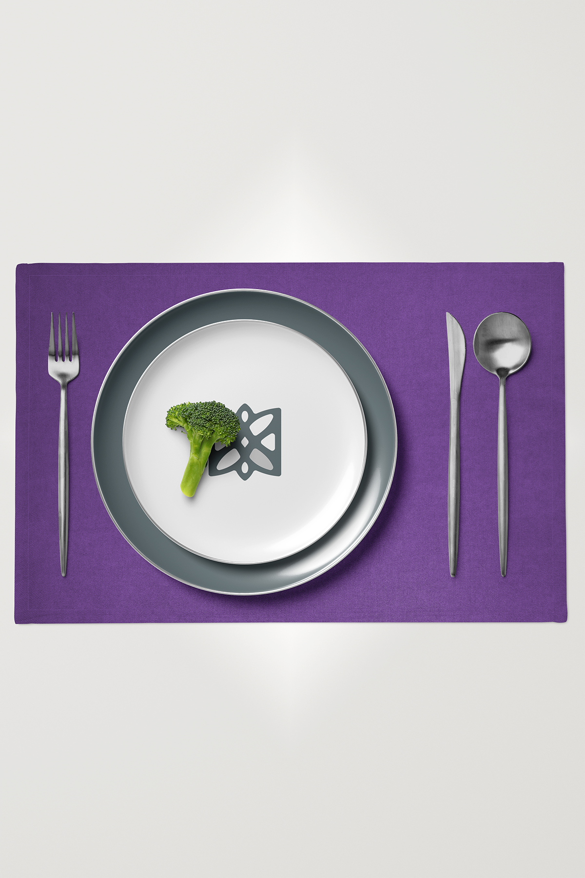 Kadife Dokulu Serisi Mor 6'lı Amerikan Servis