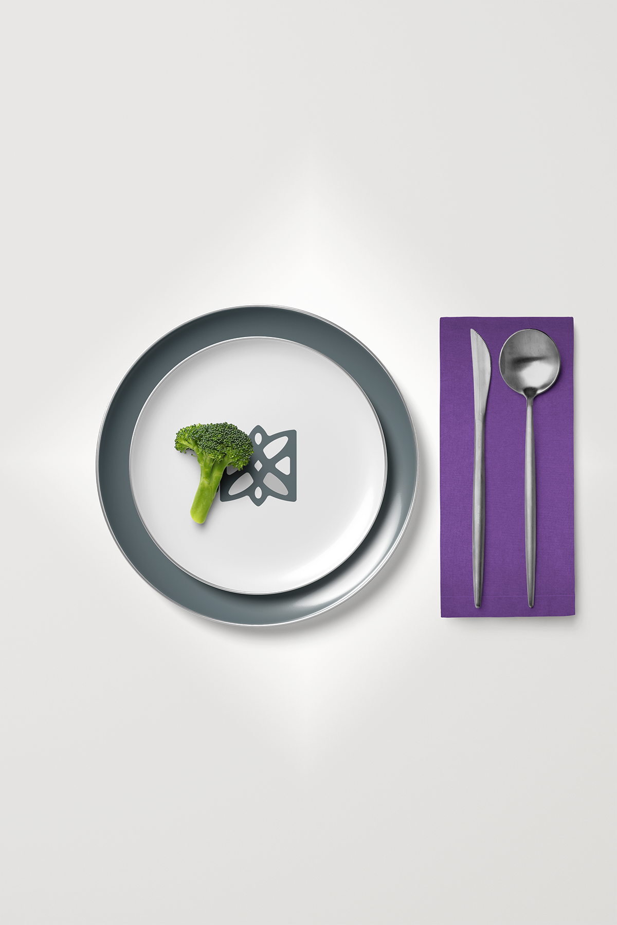 Kadife Dokulu Serisi Mor 6'lı Servis Peçetesi