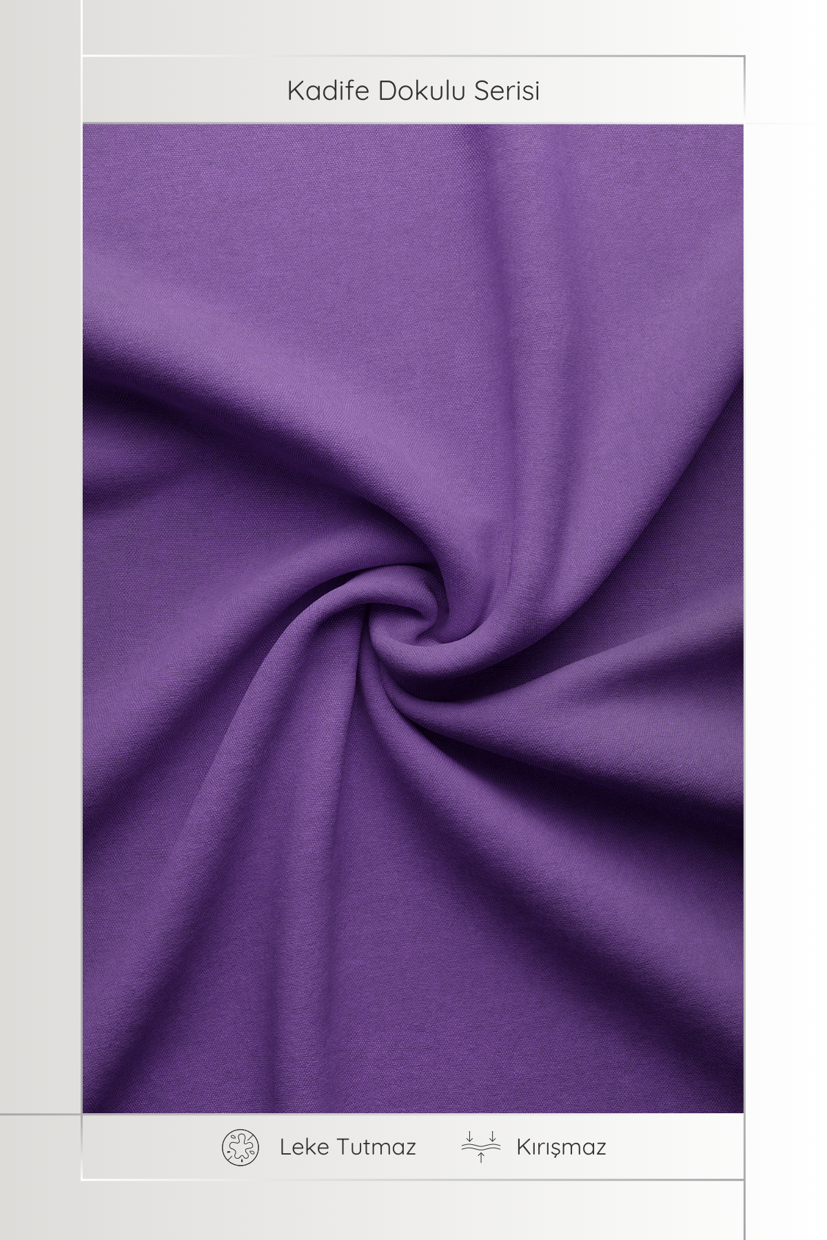 Kadife Dokulu Serisi Mor Masa Örtüsü