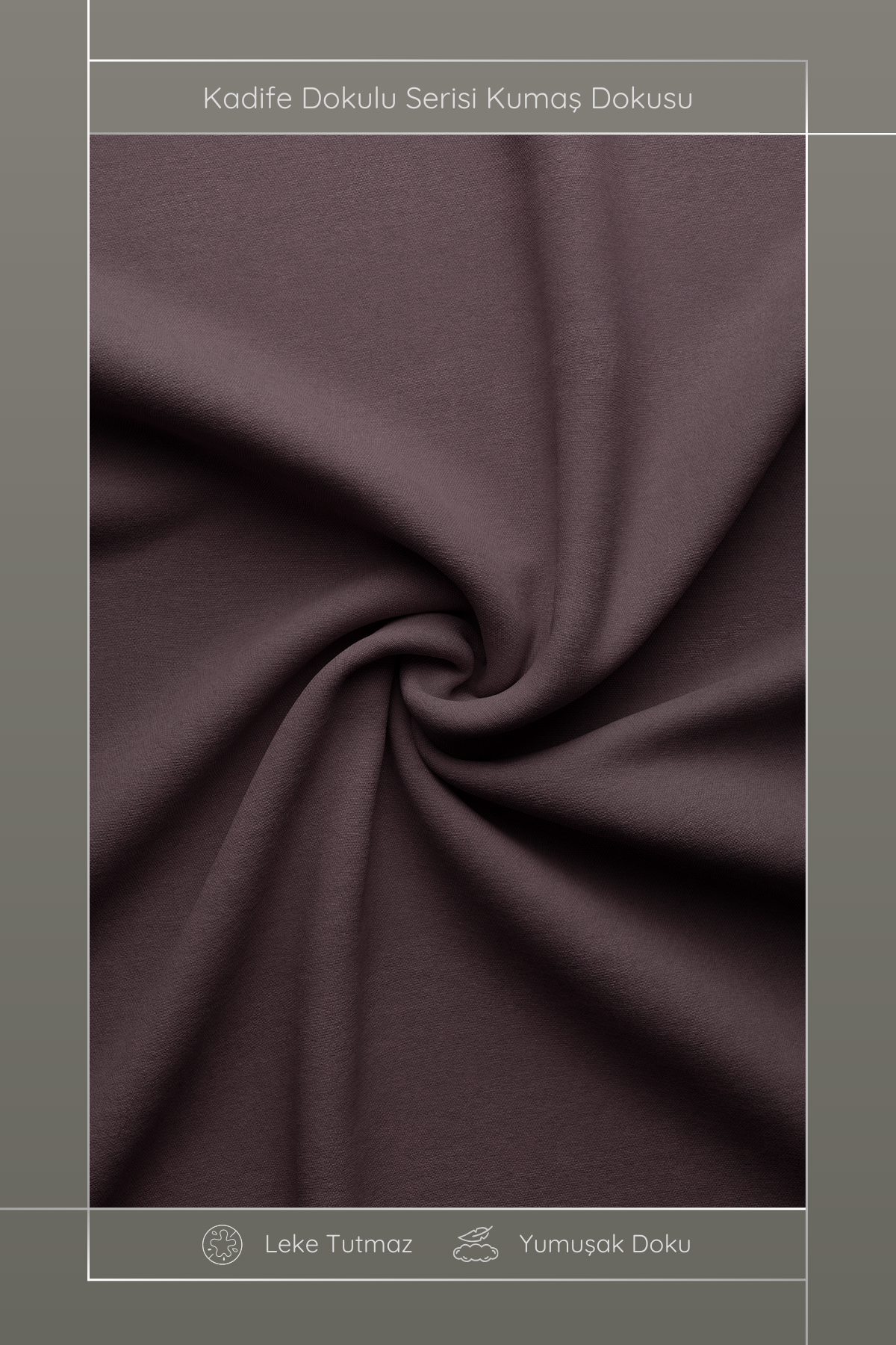 Kadife Dokulu Serisi Mürdüm Kırlent Kılıfı