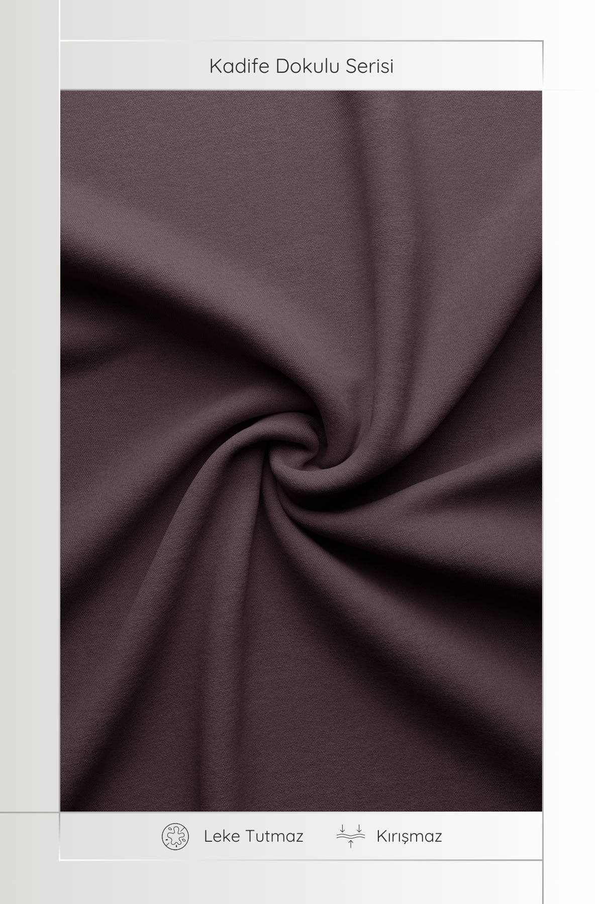 Kadife Dokulu Serisi Mürdüm Masa Örtüsü