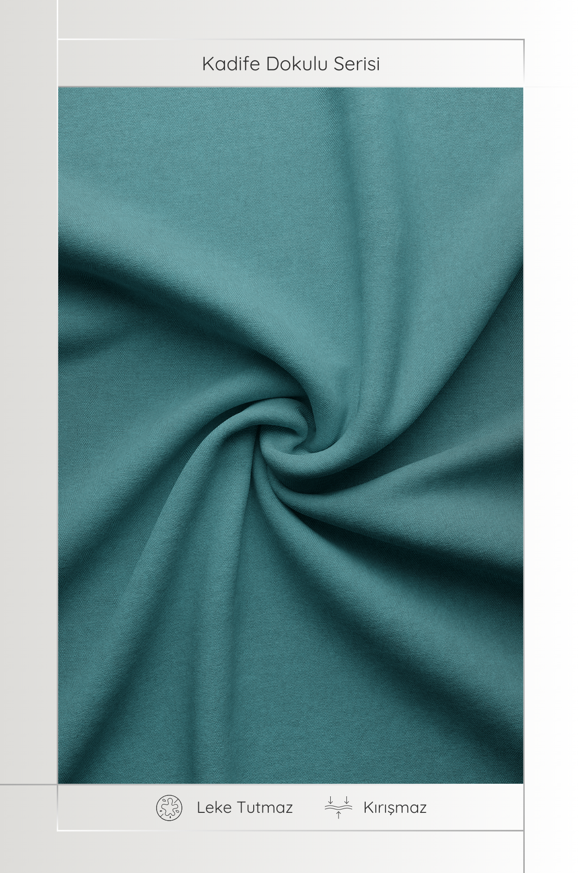 Kadife Dokulu Serisi Petrol Masa Örtüsü