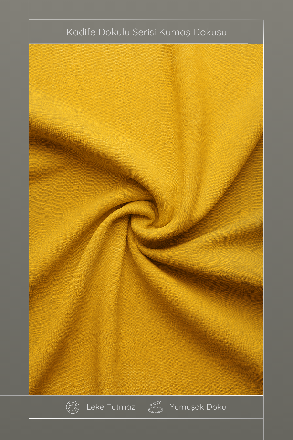 Kadife Dokulu Serisi Sarı Kırlent Kılıfı