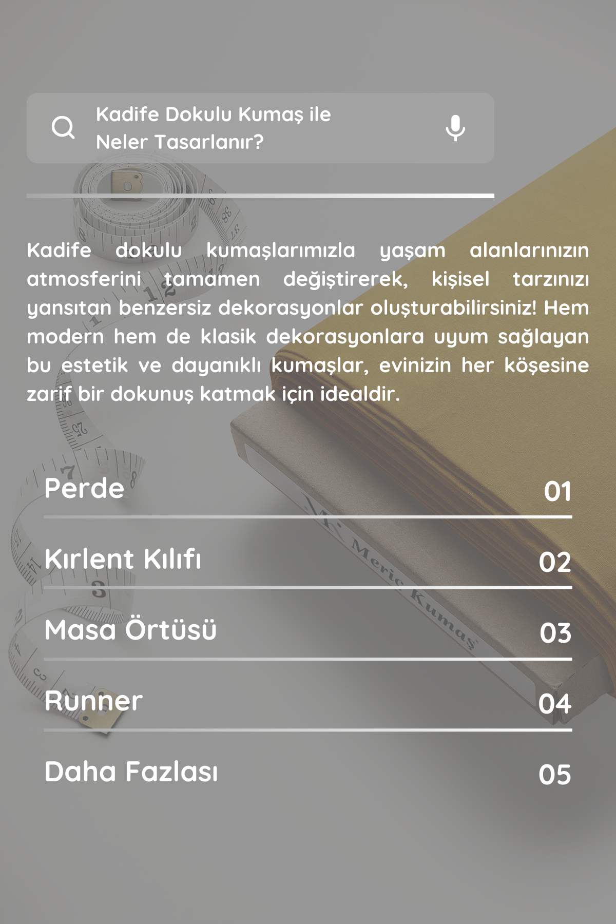 Kadife Dokulu Serisi Sarı Kumaş