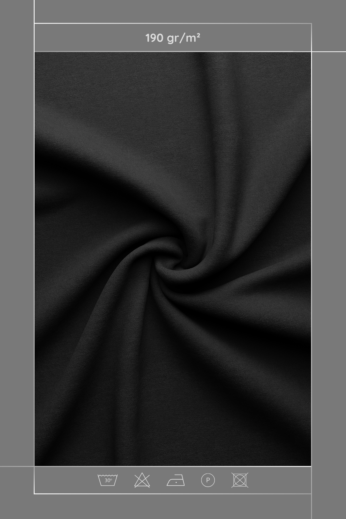 Kadife Dokulu Serisi Siyah Kumaş