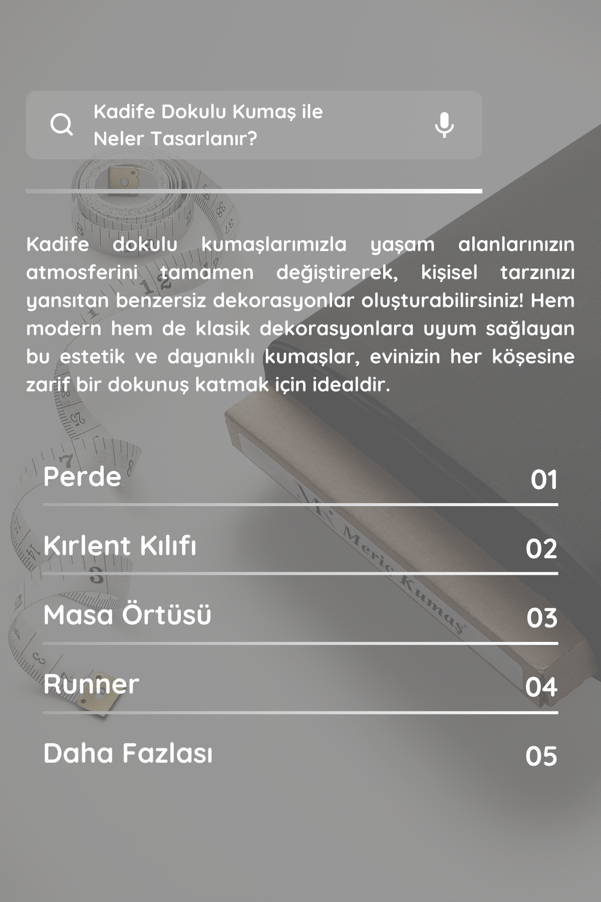 Kadife Dokulu Serisi Siyah Kumaş