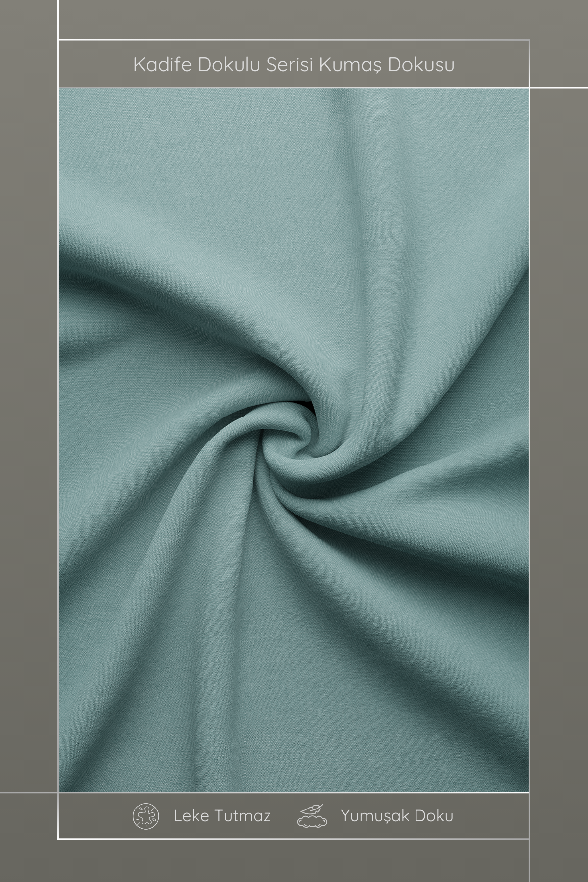 Kadife Dokulu Serisi Su Yeşili Kırlent Kılıfı