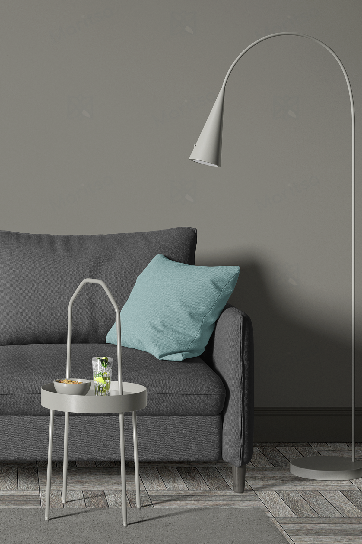 Kadife Dokulu Serisi Su Yeşili Kırlent Kılıfı