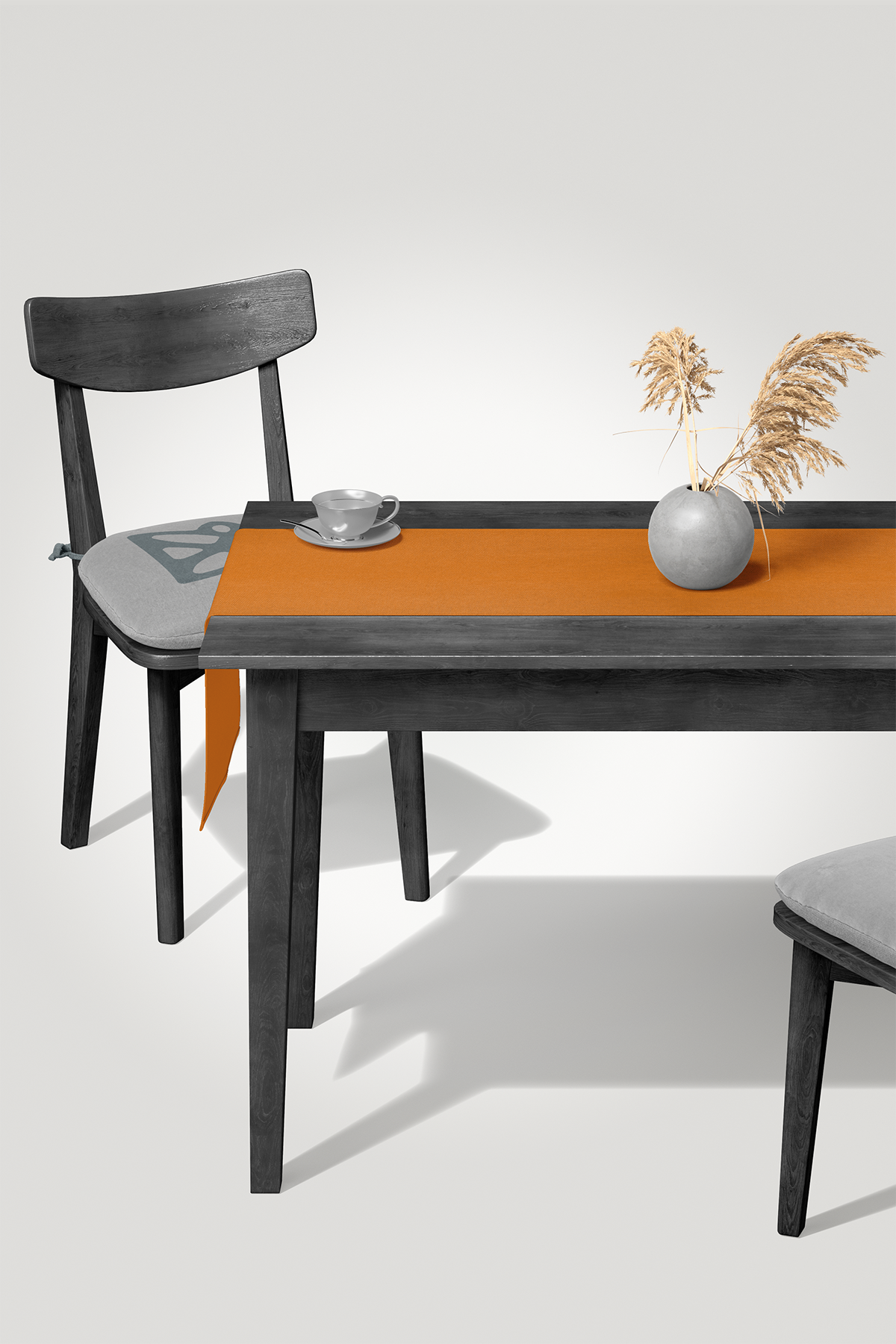 Kadife Dokulu Serisi Turuncu Runner