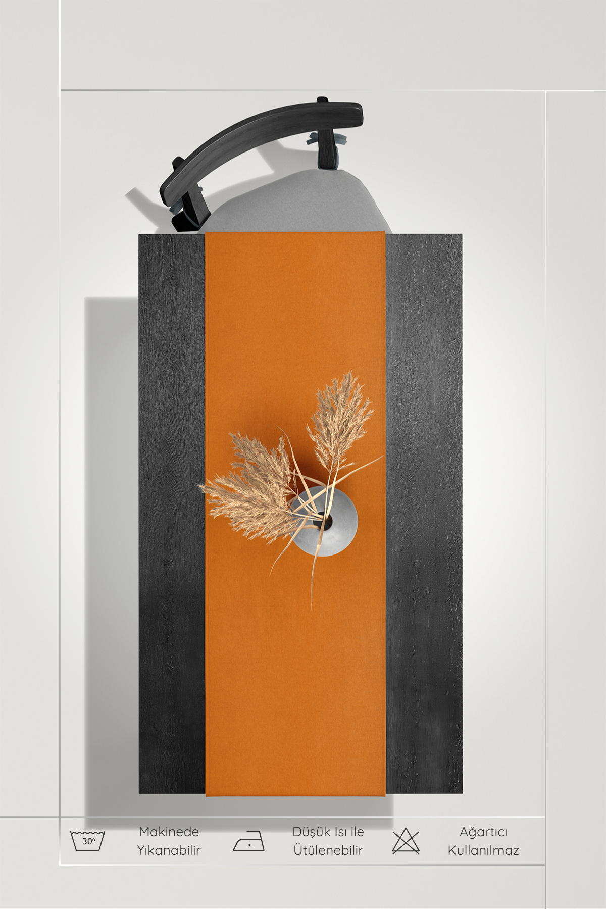 Kadife Dokulu Serisi Turuncu Runner