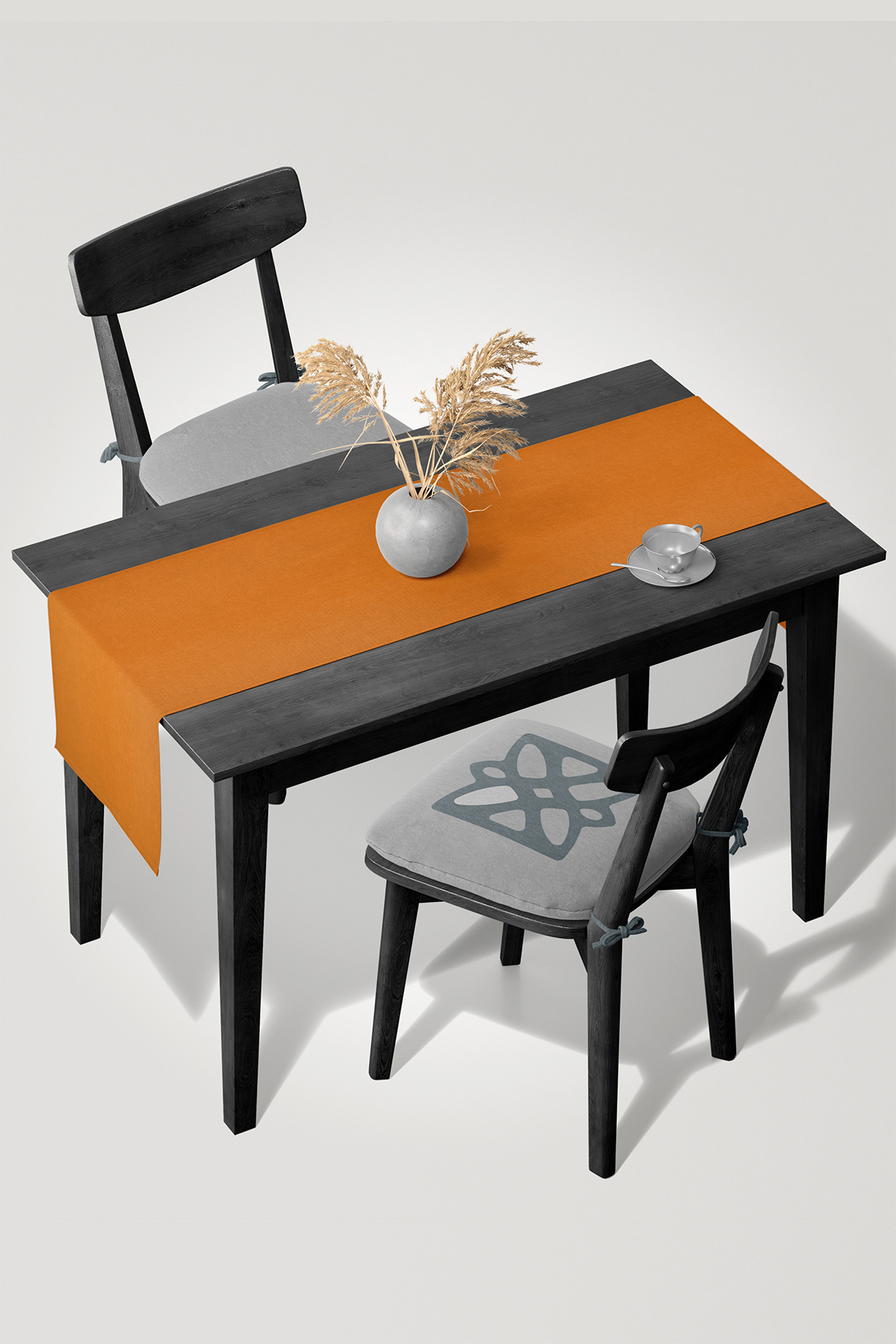 Kadife Dokulu Serisi Turuncu Runner