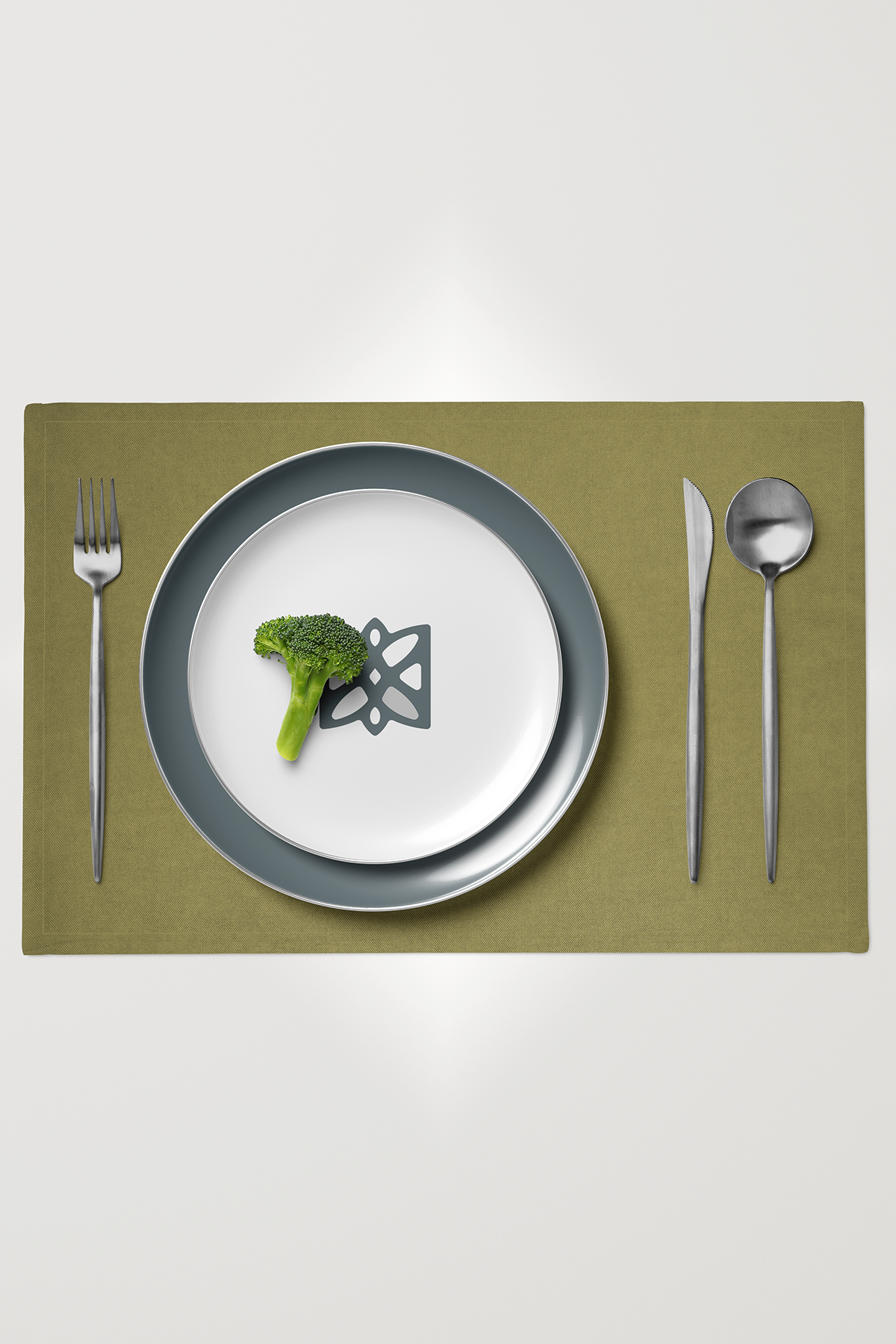 Kadife Dokulu Serisi Yağ Yeşili 6'lı Amerikan Servis