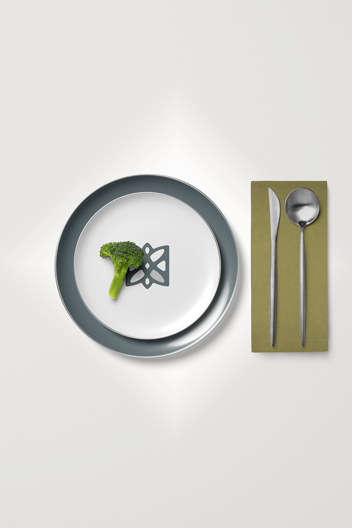 Kadife Dokulu Serisi Yağ Yeşili 6'lı Servis Peçetesi