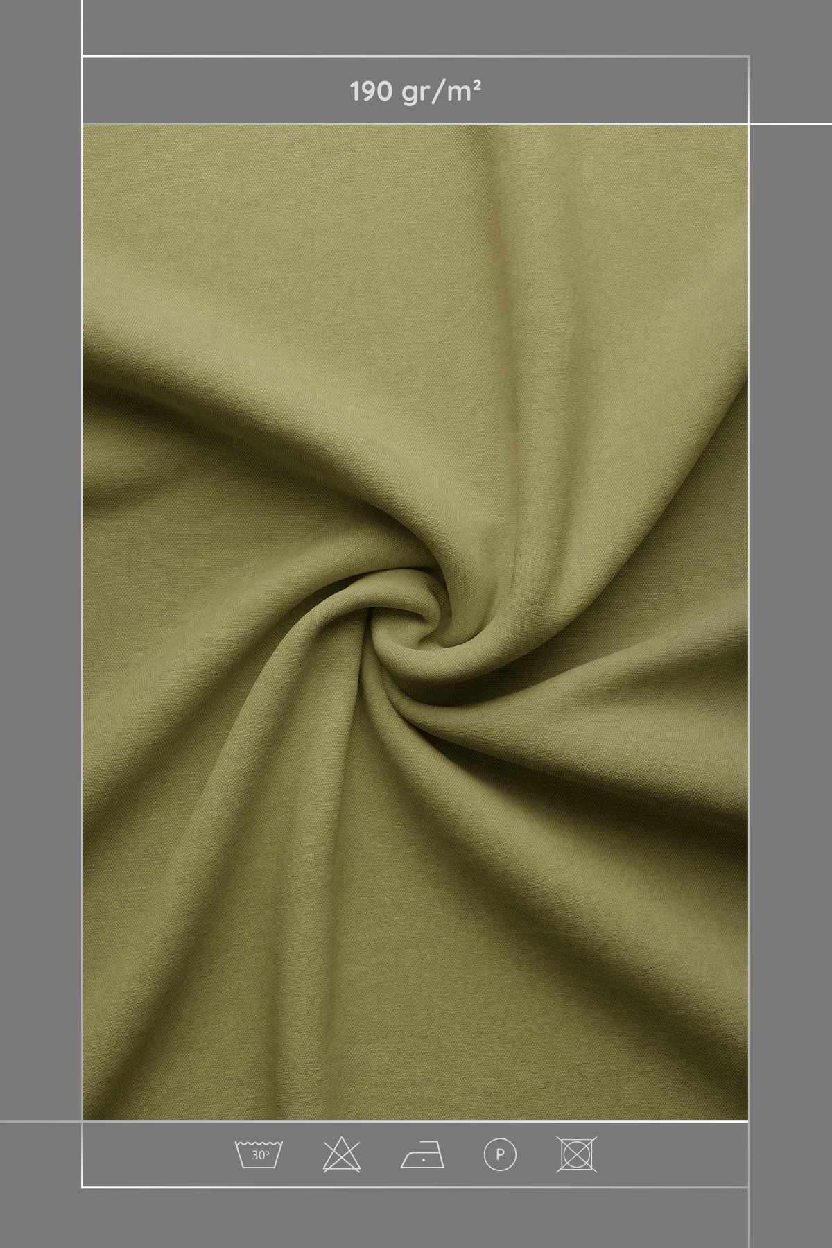 Kadife Dokulu Serisi Yağ Yeşili Kumaş