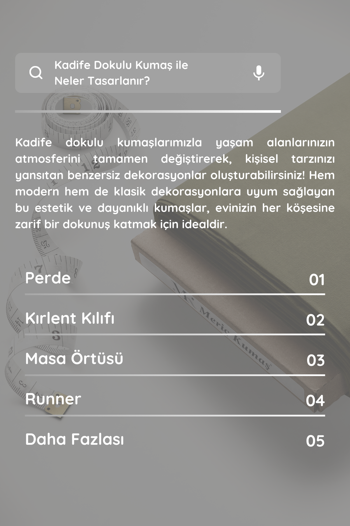 Kadife Dokulu Serisi Yağ Yeşili Kumaş