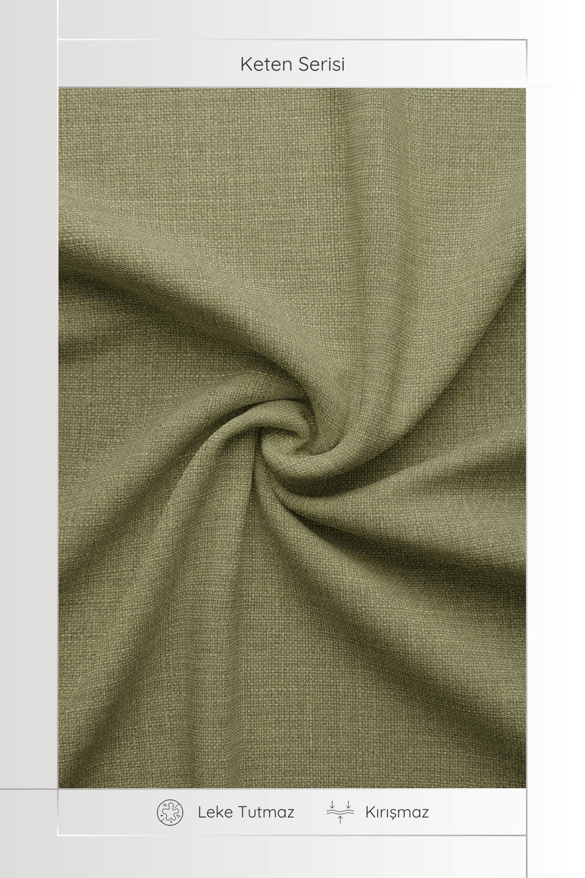 Keten Serisi Açık Yeşil Masa Örtüsü