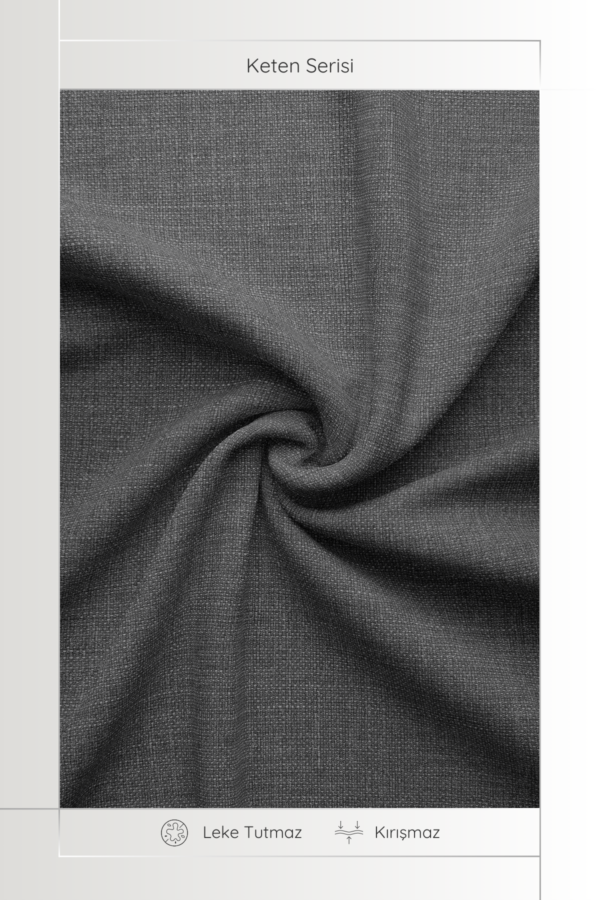 Keten Serisi Gri Masa Örtüsü