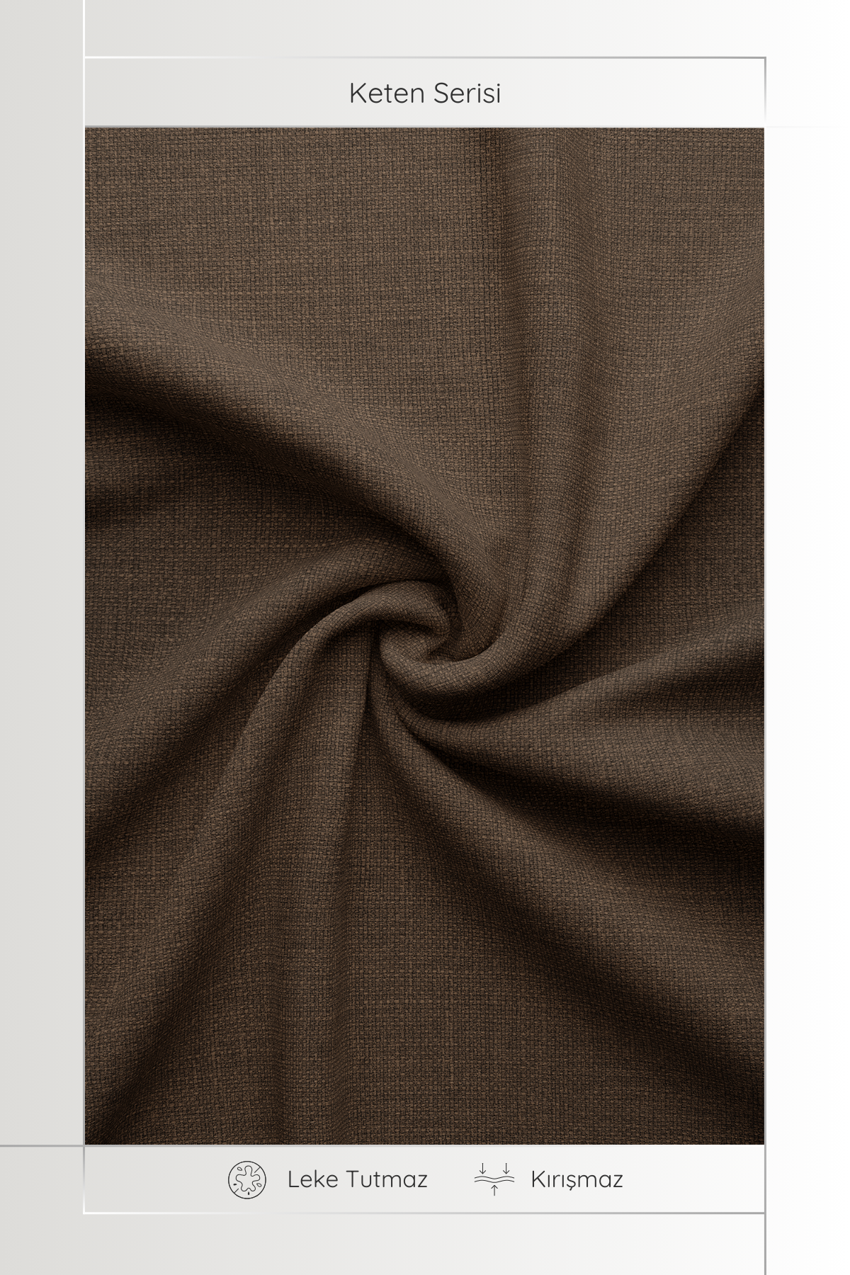 Keten Serisi Kahve Masa Örtüsü