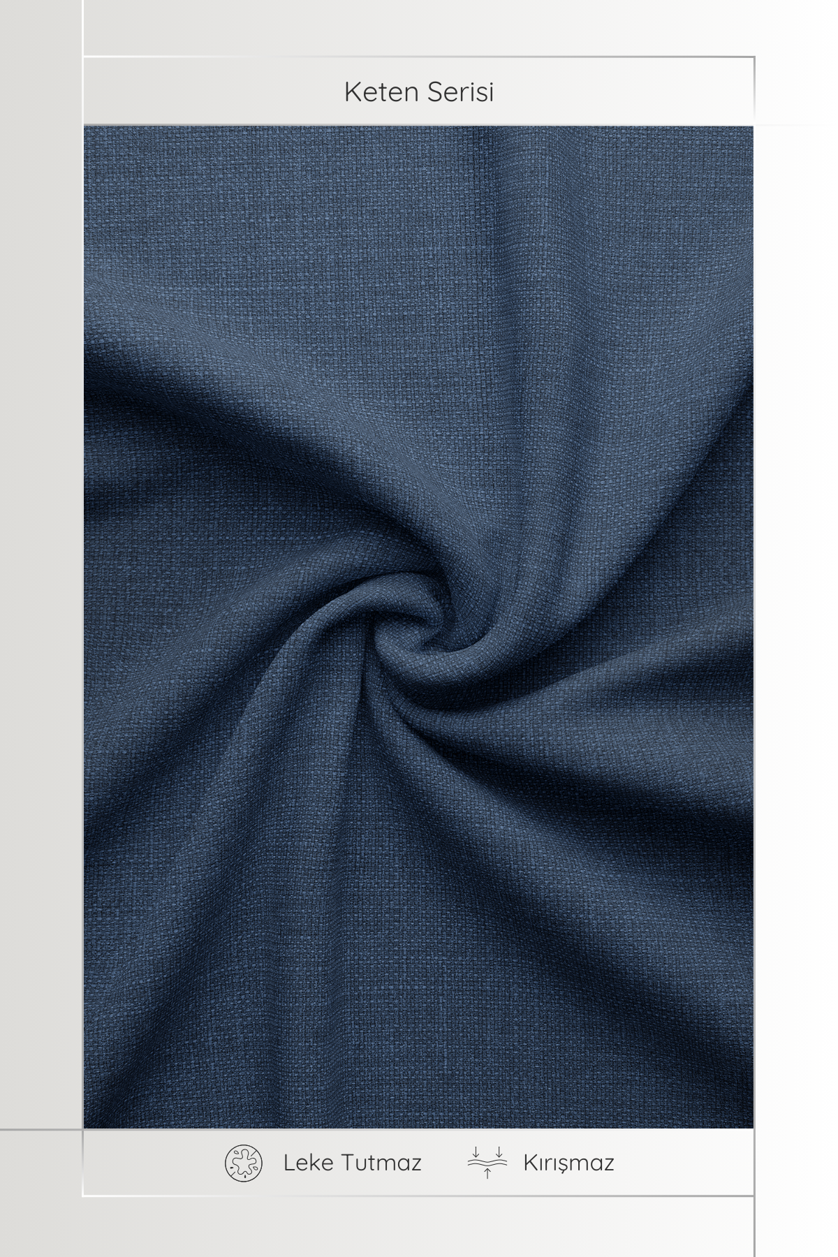 Keten Serisi Mavi Masa Örtüsü