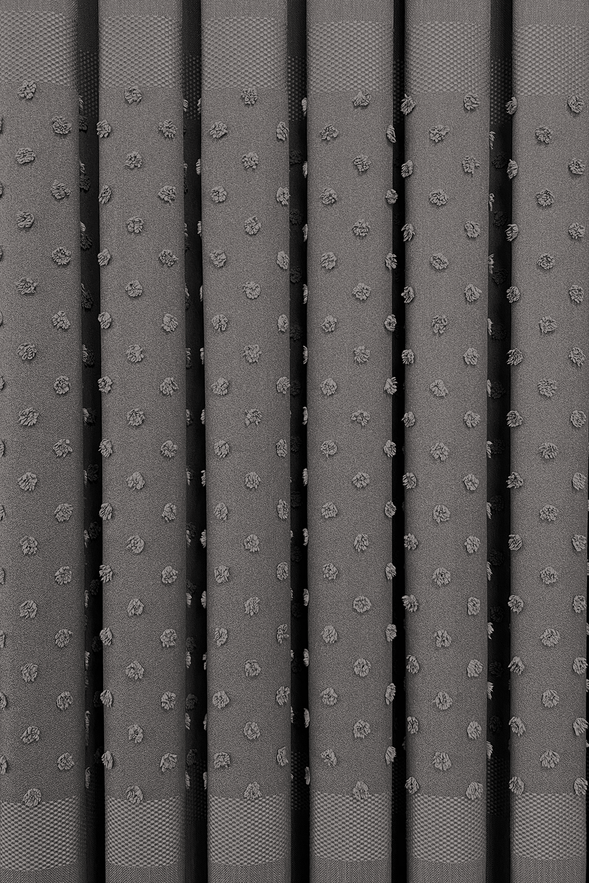 Keten Serisi Ponpon Desen Antrasit Pano Fon Perde