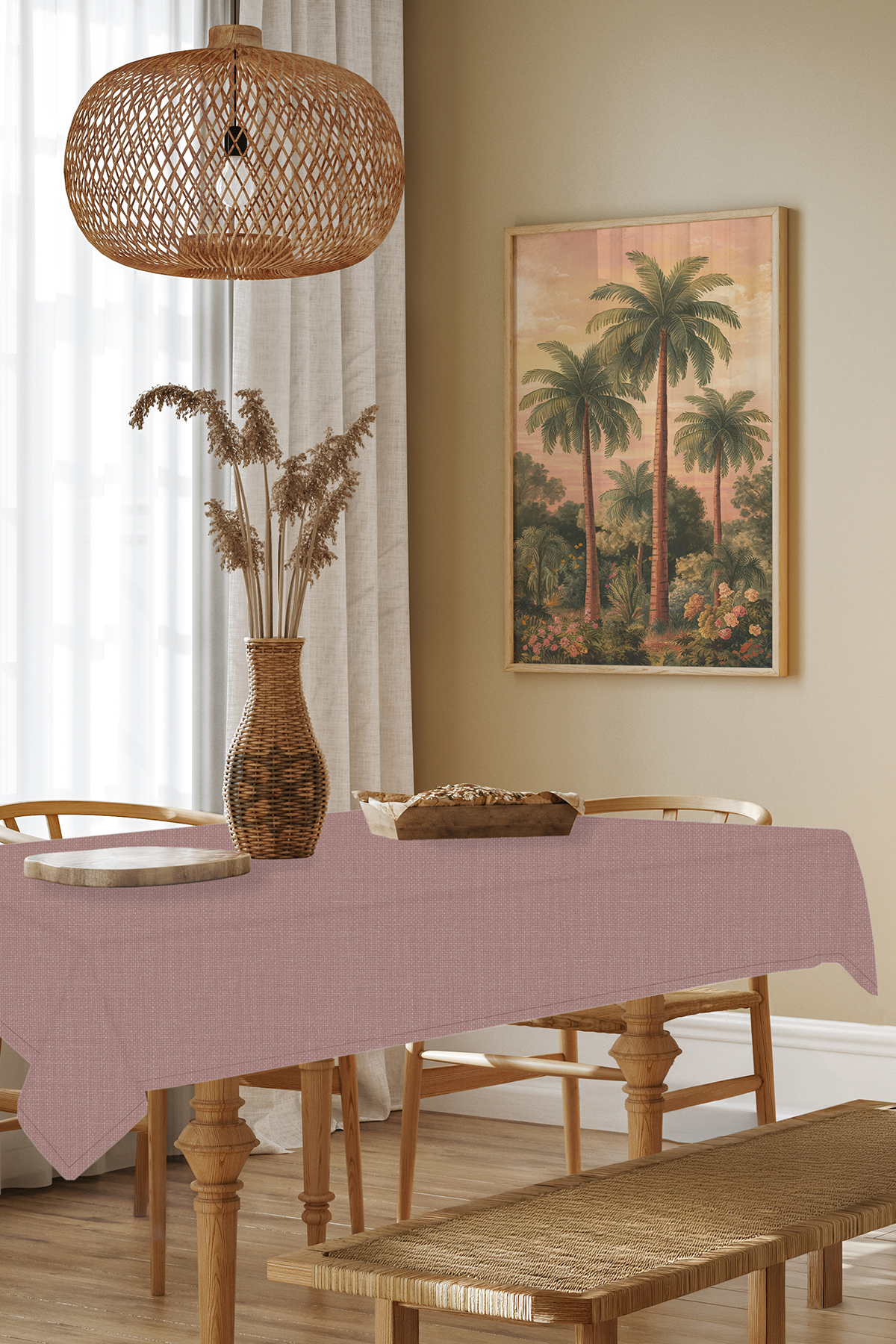 Keten Serisi Pudra Masa Örtüsü