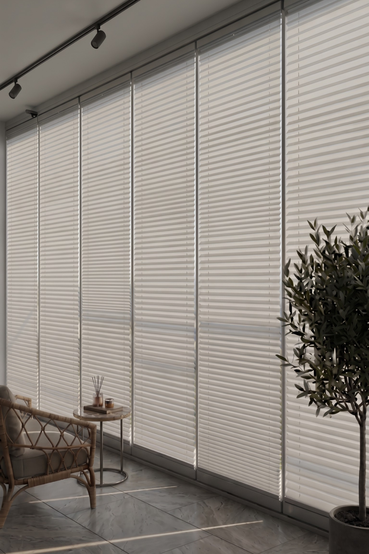 Klasik Mat Cam Balkon ve Pencere Plise Perde