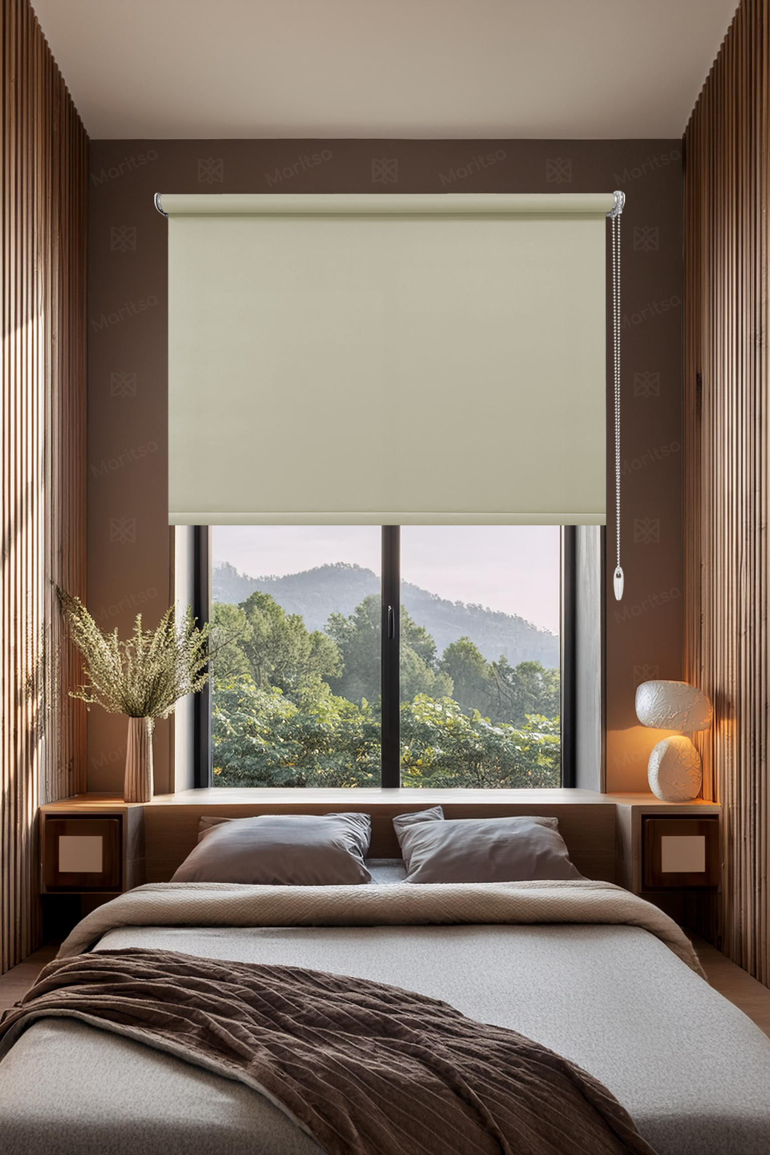 Mat Polyester Şampanya Stor Perde