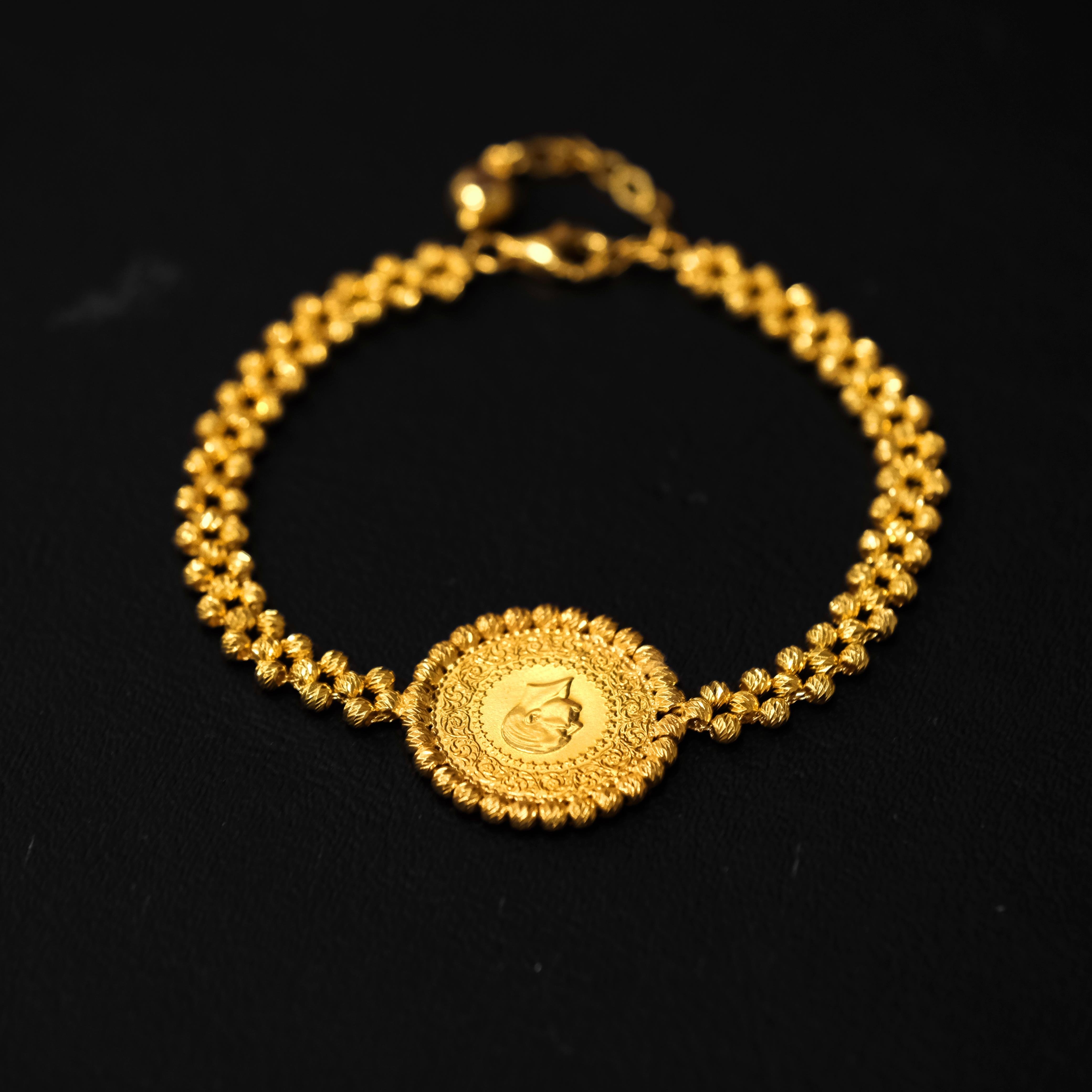 14 Ayar Çeyrekli Nazar Boncuklu Altın Bileklik Ziynet Gold ZG2179